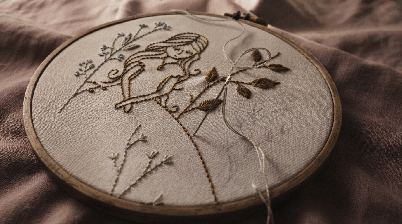 Editorial illustration for From Altar to Atelier: How Goldwork Embroidery Went From Power to Couture