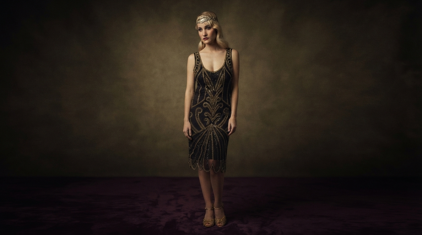 Editorial illustration for How Art Deco's Geometric Glamour Was Woven into Haute Couture