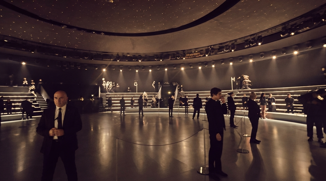 Editorial illustration for The Evolving Spectacle: How Runway Show Production Reshaped Fashion Communication